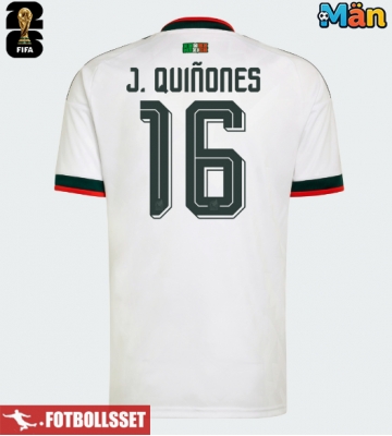 Mexiko Julian Quinones #16 Bortatröja VM 2026 Kortärmad
